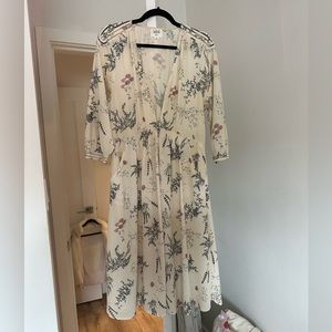 Swildens ivory floral detail dress
